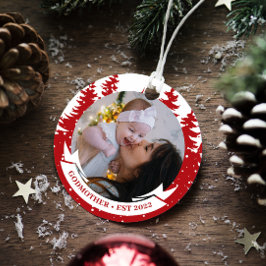 Godmoeder Year Vestiging FotoKerstmis Keramisch Ornament