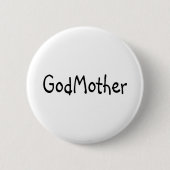 GodMoeder Zwart Ronde Button 5,7 Cm (Voorkant)