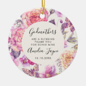 Godmoeders zijn een bloeiende Floral Butterfly fot Keramisch Ornament (Voorkant)