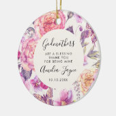 Godmoeders zijn een bloeiende Floral Butterfly fot Keramisch Ornament (Links)