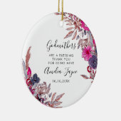 Godmoeders zijn een bloeiende foto van Floral Herf Keramisch Ornament (Rechts)