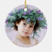 Godmoeders zijn een bloeiende foto van Floral Herf Keramisch Ornament (Achterkant)