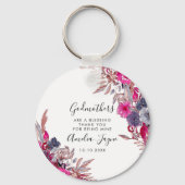 Godmoeders zijn een bloeiende foto van Floral Herf Sleutelhanger (Voorkant)
