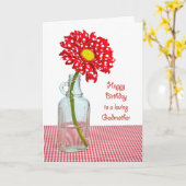 Godmoems Birthday Polka Dot Daisy Kaart (Gele Bloem)