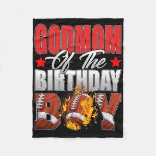 Godmom van de Verjaardag Jongen Football Bday Cele Fleece Deken