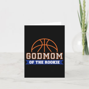 Godmom van Rookie 1e verjaardag Bysketbyll Theme M Kaart