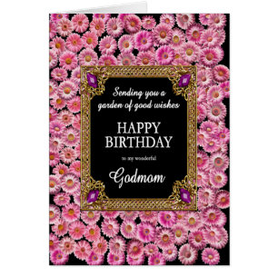 Godmom Verjaardag Roze Daisies