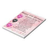 Godmosterd - 40e geboortedagontwerp notitieblok (Linkerzijde)