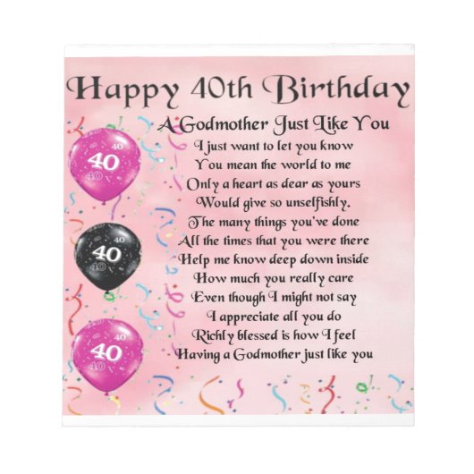 Godmosterd - 40e geboortedagontwerp notitieblok (Voorkant)