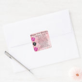 Godmosterd - 40e geboortedagontwerp vierkante sticker (Envelop)