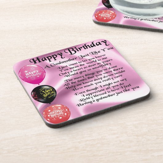 Godmosterd - Happy Birthday Design Bier Onderzetter (Linkerzijde)