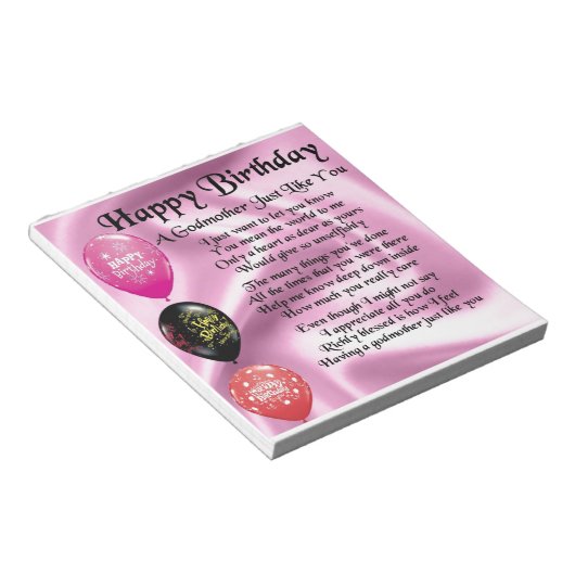 Godmosterd - Happy Birthday Design Notitieblok (Schuin)