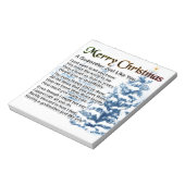 Godmosterd - kerstontwerp notitieblok (Linkerzijde)