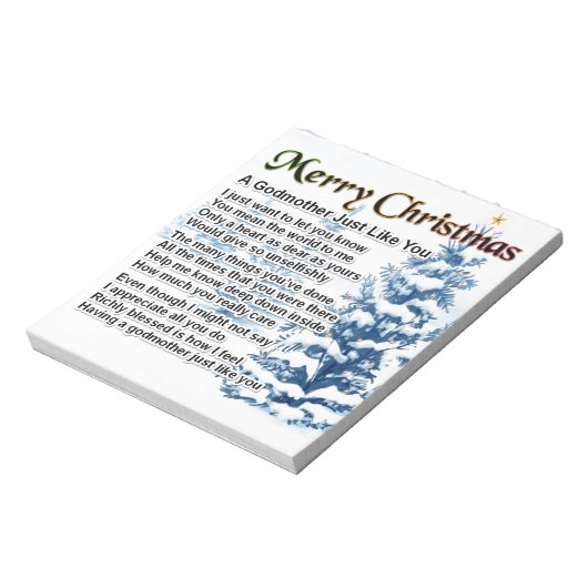 Godmosterd - kerstontwerp notitieblok (Linkerzijde)