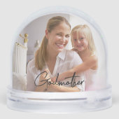 Godmother Christmas Custom Double Sided 2 Photo Sneeuwbol (Achterkant)