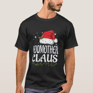 Godmother Claus Kerstmis Familie Groep Matching PJ T-shirt