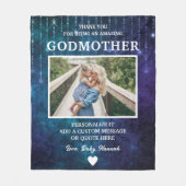 Godmother dank u Blue Sparkles Custom Fleece Deken (Voorkant)
