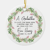 Godmother doopsel keramisch ornament (Voorkant)