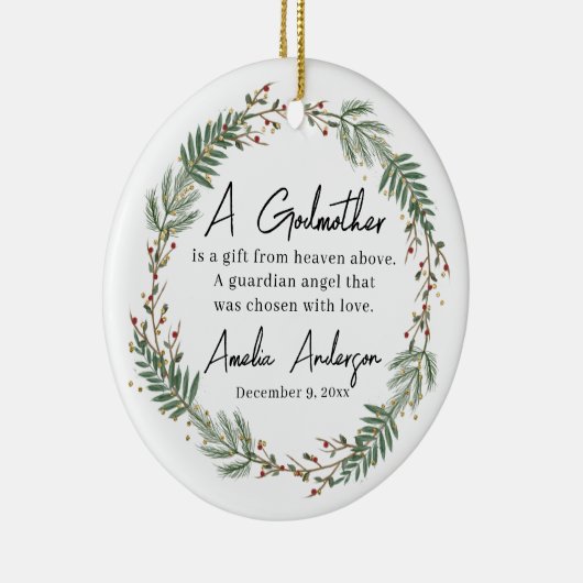 Godmother doopsel keramisch ornament (Rechts)