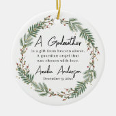 Godmother doopsel keramisch ornament (Voorkant)