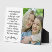 Godmother en Godchild Custom Plaque met Ezel Fotoplaat (Zijkant)