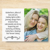 Godmother en Godchild Custom Plaque met Ezel Fotoplaat
