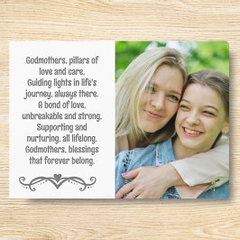Godmother en Godchild Custom Plaque met Ezel Fotoplaat