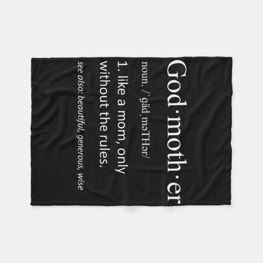 Godmother Funny Definition Oma Moederdag Fleece Deken (Voorkant (Horizontaal))