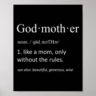 Godmother Funny Definition Oma Moederdag Poster