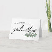 Godmother Gift Bedankt voor het zijn van mijn peet Kaart (Voorkant)