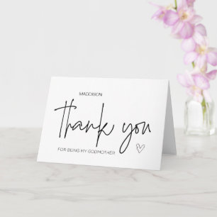 Godmother Gift Bedankt voor het zijn van mijn peet Kaart