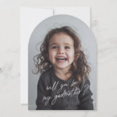 Godmother Handwritten Proposal Photo Arch Kaart (Voorkant)