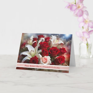 Godmother Happy Mothers Day met  bloemen Kaart