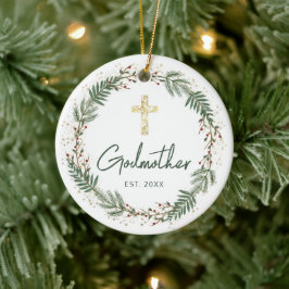 Godmother Kerstmis Keramisch Ornament