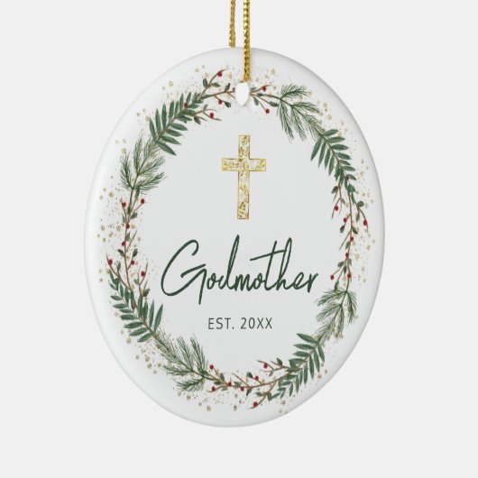 Godmother Kerstmis Keramisch Ornament (Rechts)