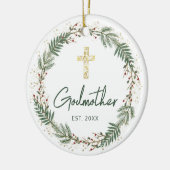 Godmother Kerstmis Keramisch Ornament (Links)
