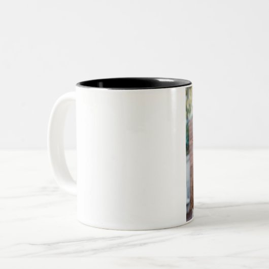 Godmother Mok! Lieve foto Tweekleurige Koffiemok (Voorkant links)