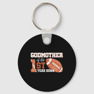 Godmother of the 1 Year Old Birthday Football 1st Sleutelhanger