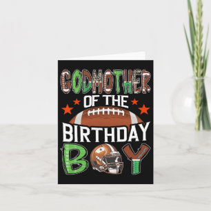Godmother of the Birthday Boy Game Day Football Kaart