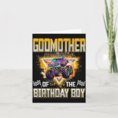 Godmother Of The Birthday Boy Monster Truck Birthd Kaart (Voorkant)