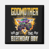 Godmother Of The Birthday Boy Monster Truck Birthd Magneet (Voorkant)