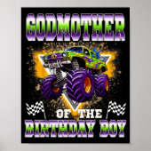 Godmother Of The Birthday Boy Monster Truck Birthd Poster (Voorkant)