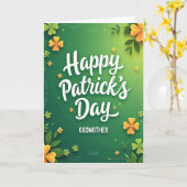 Godmother Patrick Day Green Card Kaart (Gele Bloem)