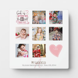 GODMOTHER PHOTO COLLAGE Gift met vers kan bewerken Fotoplaat
