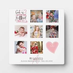 GODMOTHER PHOTO COLLAGE Gift met vers kan bewerken Fotoplaat