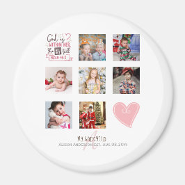 GODMOTHER PHOTO COLLAGE Gift met vers kan bewerken Magneet