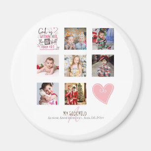 GODMOTHER PHOTO COLLAGE Gift met vers kan bewerken Magneet