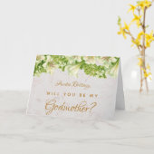 Godmother Proposal Floral Lelies Marble Kaart (Gele Bloem)