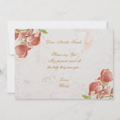 Godmother Proposal Pink Magnolia Marble Floral Kaart (Achterkant)