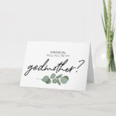 Godmother Proposal Will You Be My GodParents Kaart (Voorkant)